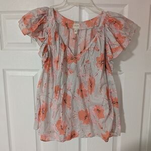 Rebecca Taylor Pink Floral Blouse